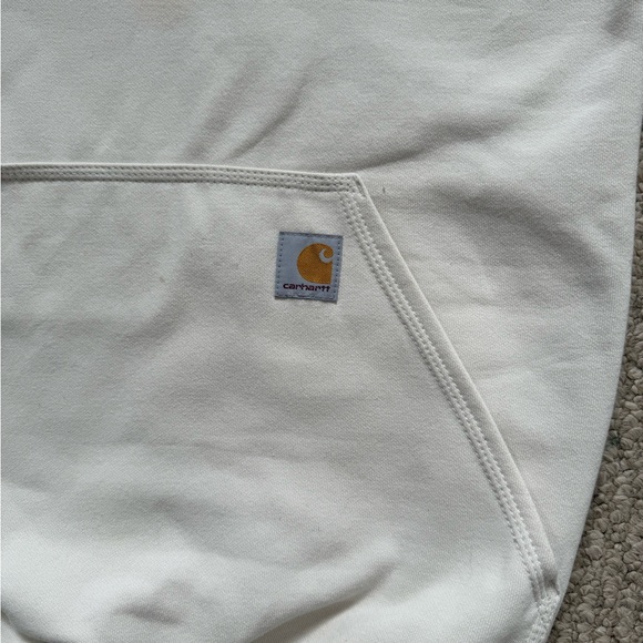 Carhartt Beige Pullover Hoodie | XS Loose Fit - Picture 3 of 7